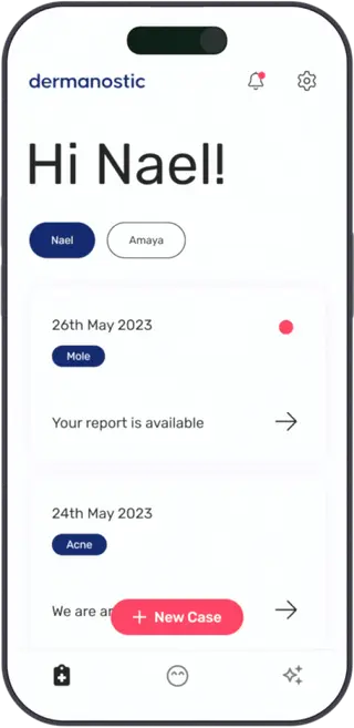 Dermanostic App - Start Screen Dermanostic App - Start Screen